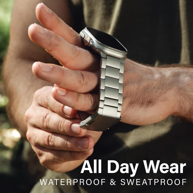 Alt view image 7 of 7 - Titanium Watch Band T01 Max - Fits Watch ULTRA 4 & ULTRA 3/2/1 (49mm) - Adjustable Titanium Watch Band with Secure Clasp - Premium Color Matching Band (T01 Max