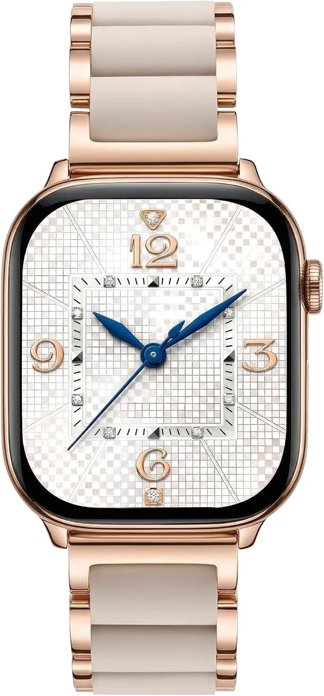 Main image of Luxury Rose Gold Watch Band for Women Metal & Silicone