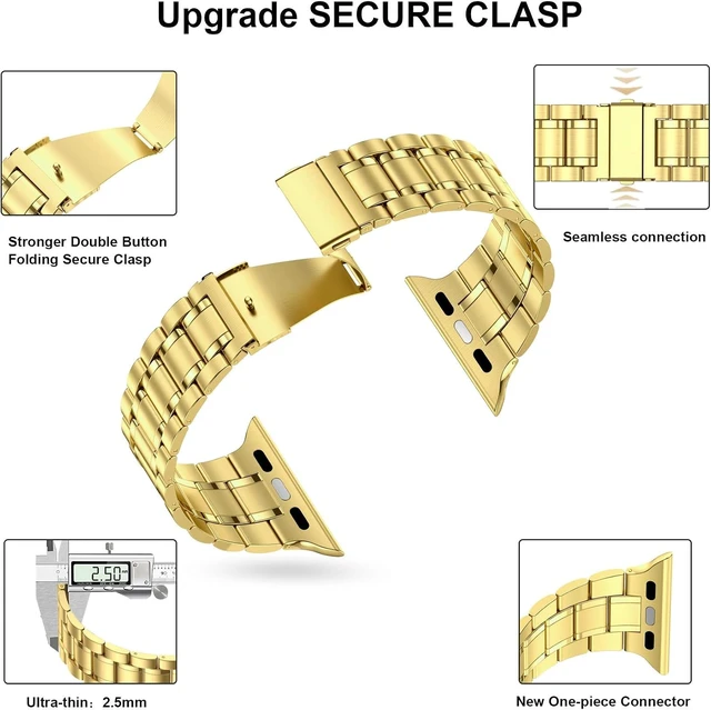 Alt view image 3 of 7 - Stainless Steel Bands for Watch 45mm 44mm 42mm(Series 3/2/1)