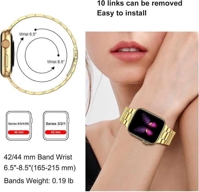 Alt view image 5 of 7 - Stainless Steel Bands for Watch 45mm 44mm 42mm(Series 3/2/1)