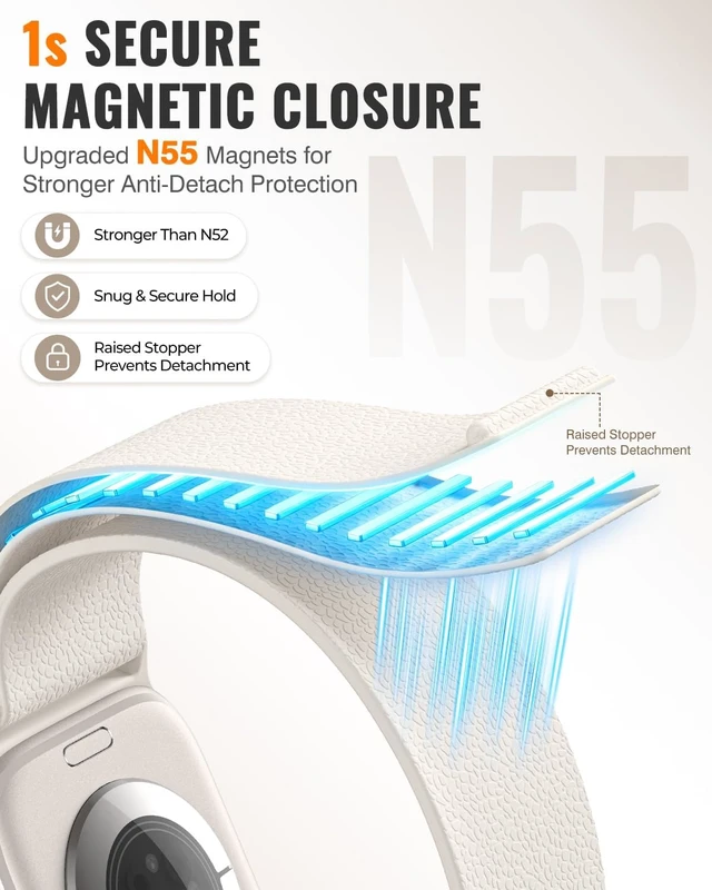 Alt view image 2 of 7 - Magnetic Sport Silicone Band for Watch 42mm 40mm 38mm 41mm Women Men