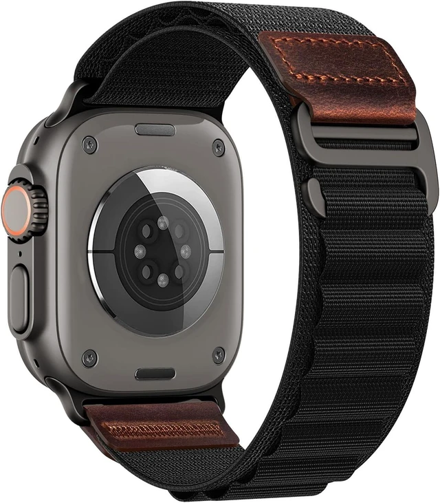 Main image of Nylon Leather Band Compatible with Watch Ultra 4 3 2 1