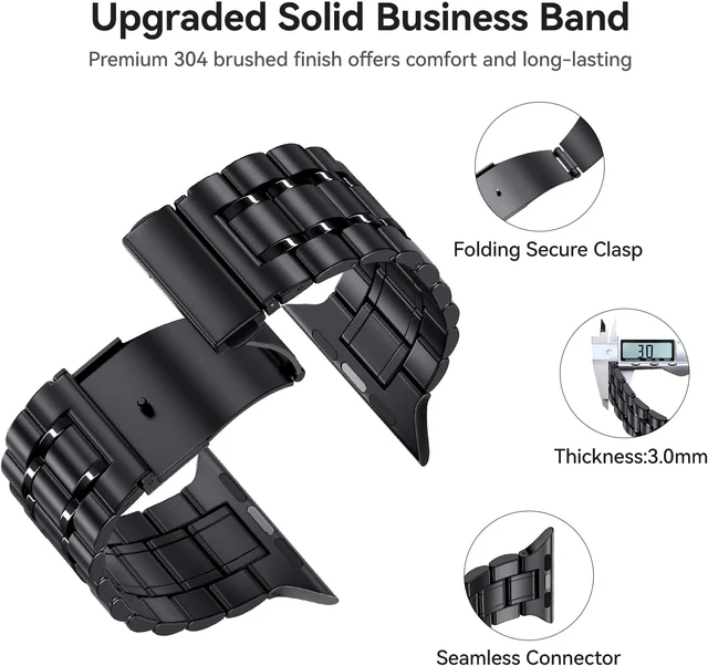 Alt view image 4 of 7 - Metal Band Compatible with Watch Bands for Men Women