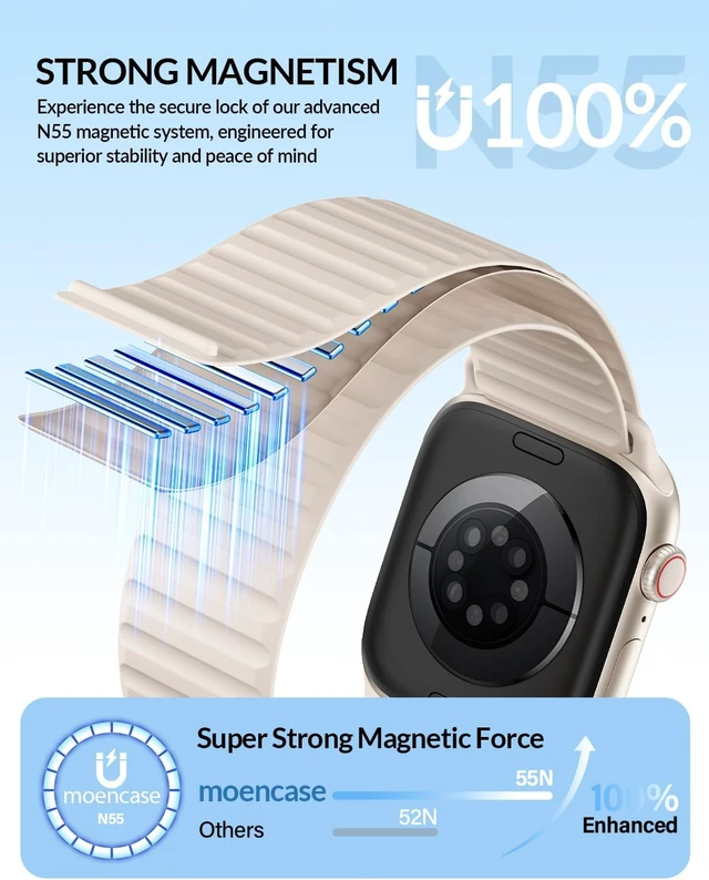 Alt view image 2 of 7 - Patented Magnetic Silicone Sport Band for Watch Bands for Women Men