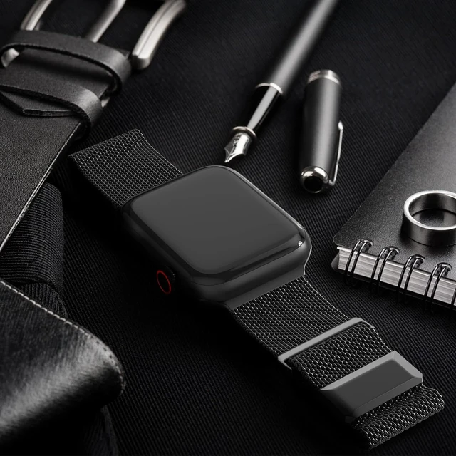 Alt view image 5 of 7 - Stainless Steel Mesh Loop Compatible with Watch Bands for Men