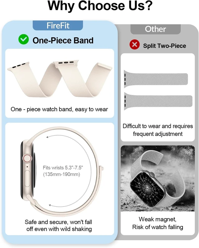 Alt view image 5 of 7 - Magnetic Silicone Band for Watch Bands Women Men 38mm 40mm 41mm 42mm