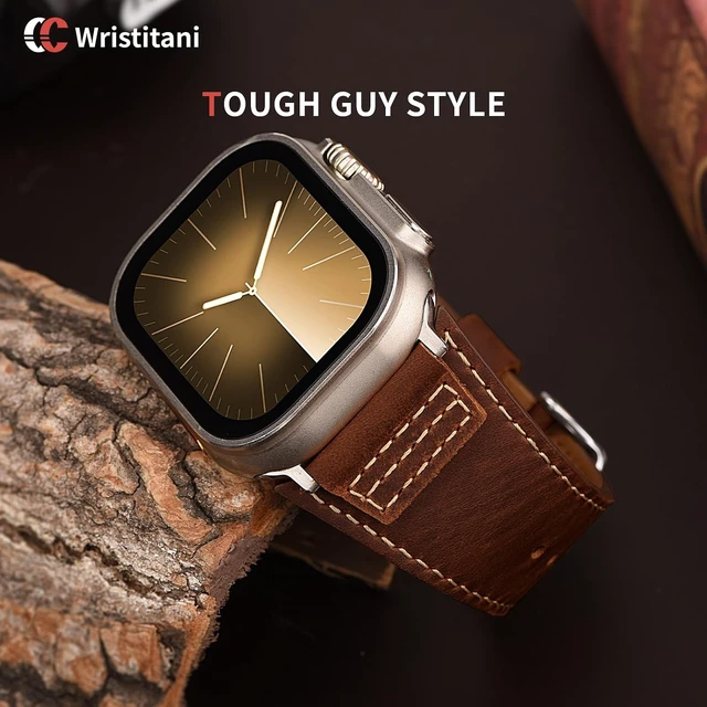 Alt view image 4 of 7 - 49/46/45/44/42/41/40mm Leather Bands For Watch Band
