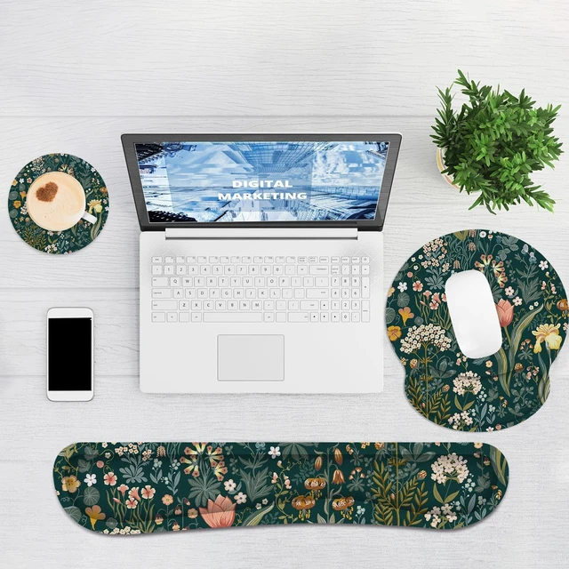 Alt view image 6 of 7 - Ergonomic Mouse Pad with Wrist Rest and Keyboard Wrist Rest Mousepad