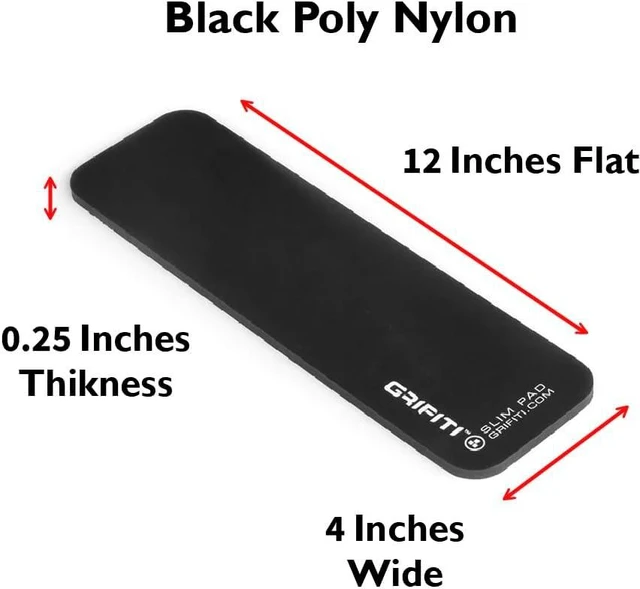 Alt view image 2 of 2 - Slim Wrist Pad 12 x 4 x 0.22 Wrists Rest for 10keyless Thin Wireless Tenkeyless Computer Keyboards Ergonomic Keyboard Support Carpal Tunnel Resting (Black Nylon Surface)