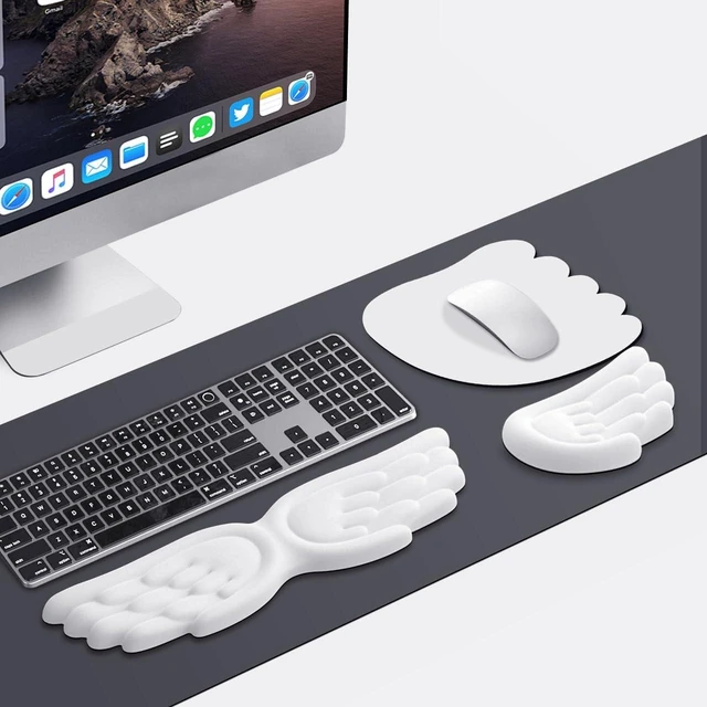 Main image of Angel Wing Wrist Rest Ergonomic Memory Foam Wrist Rest for Keyboard