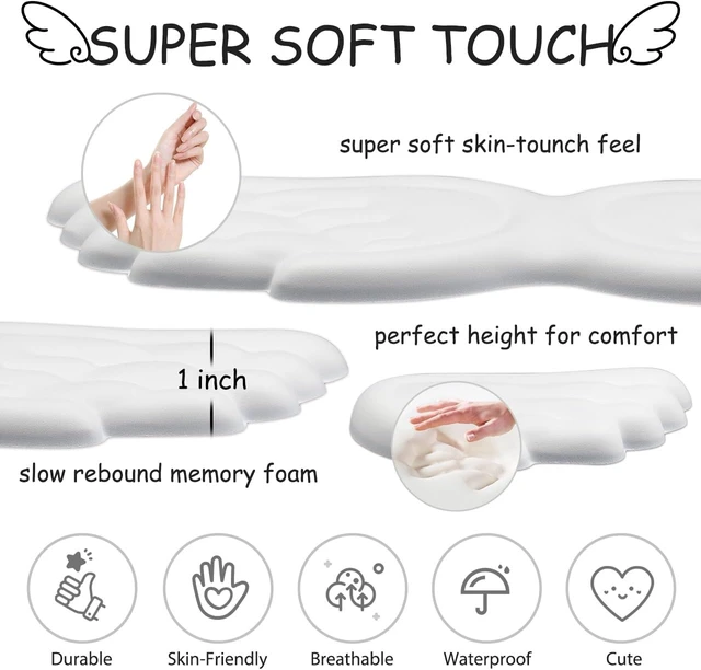 Alt view image 3 of 7 - Angel Wing Wrist Rest Ergonomic Memory Foam Wrist Rest for Keyboard