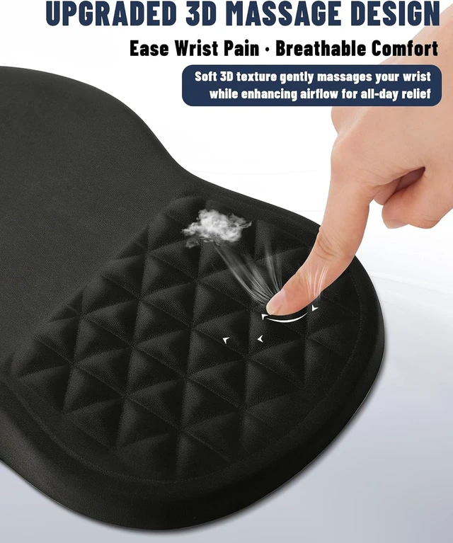 Alt view image 5 of 7 - Ergonomic Mouse Pad with Wrist Rest Sloped Massage Cushion for Pain Relief