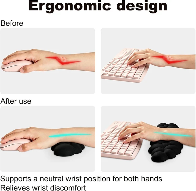 Alt view image 2 of 6 - Cloud Wrist Rest for Computer Keyboard Mouse Wrist Rest Keyboard Wrist Rest