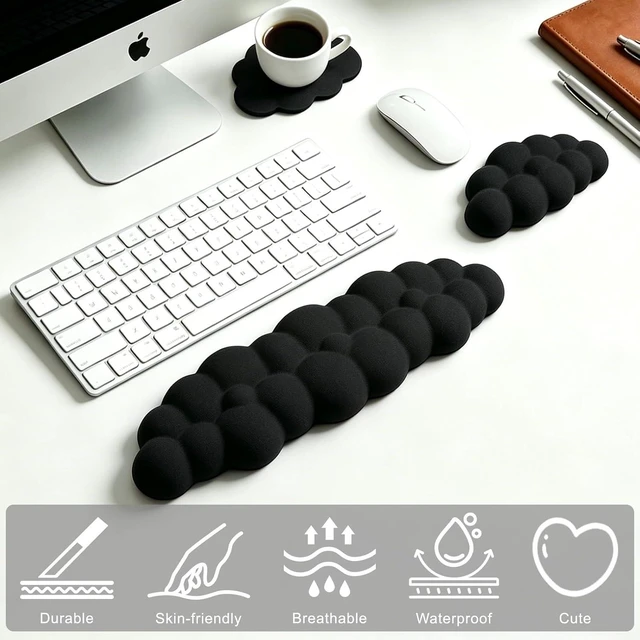 Alt view image 3 of 6 - Cloud Wrist Rest for Computer Keyboard Mouse Wrist Rest Keyboard Wrist Rest