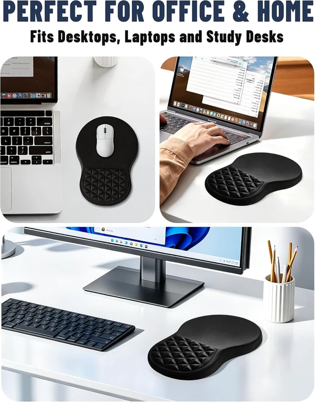 Alt view image 7 of 7 - Ergonomic Mouse Pad with Wrist Rest Sloped Massage Cushion for Pain Relief
