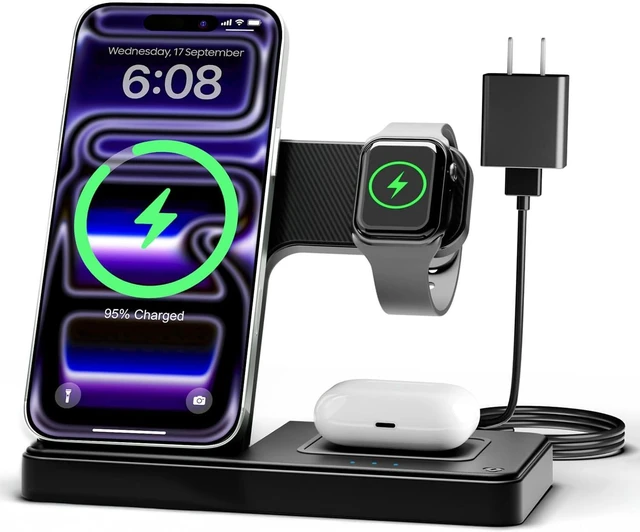 Main image of Wireless Charger iPhone Charging Station for Multiple Devices
