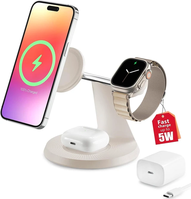 Main image of 3 in 1 Wireless Charging Station for Devices with MagSafe