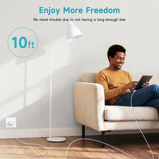 Alt view image 7 of 7 - 20W USB C Fast Charger for iPhone 3-Pack with 10FT Braided Cable