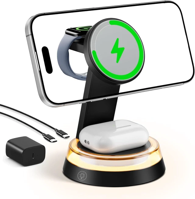 Main image of 3-in-1 Charging Station Magnetic Charging Stand for Devices