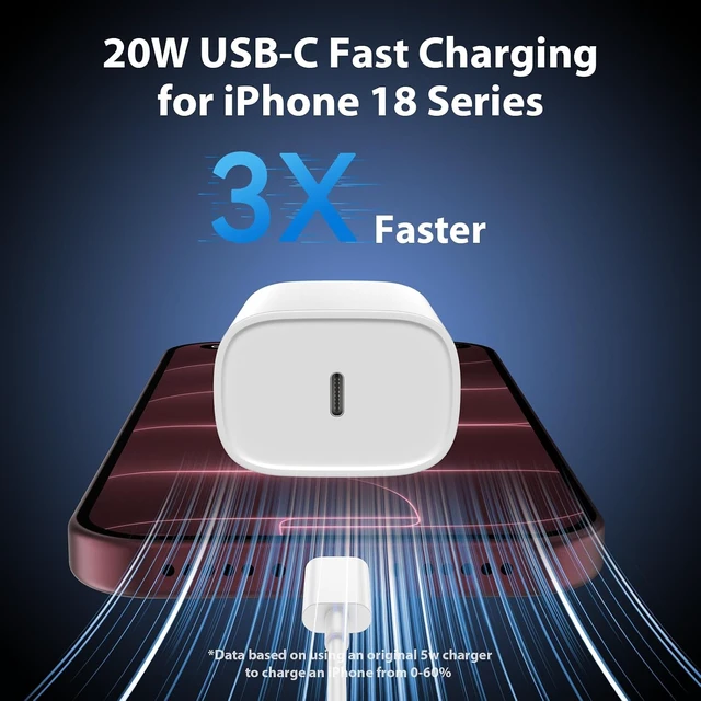 Alt view image 2 of 6 - iPhone 18 17 16 Pro Max Charger Fast Charging 10 FT Long USB C Cable Cord