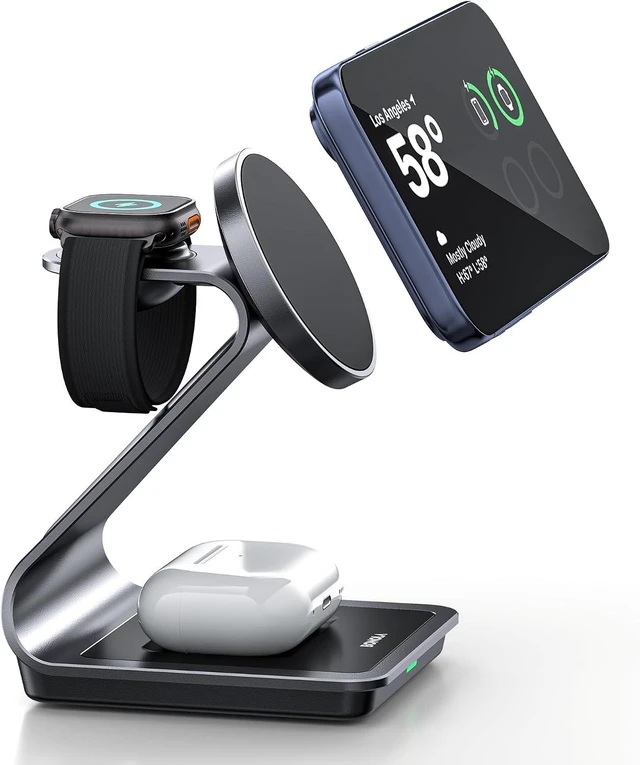 Main image of 3-in-1 Wireless Charging Station for iPhone Watch & AirPods