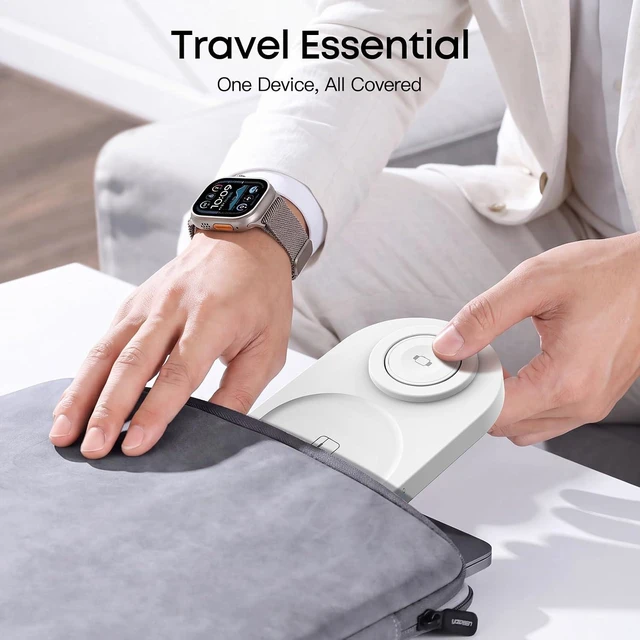 Alt view image 6 of 7 - Foldable 3 in 1 Wireless Charging Station for Magsafe Charger Stand