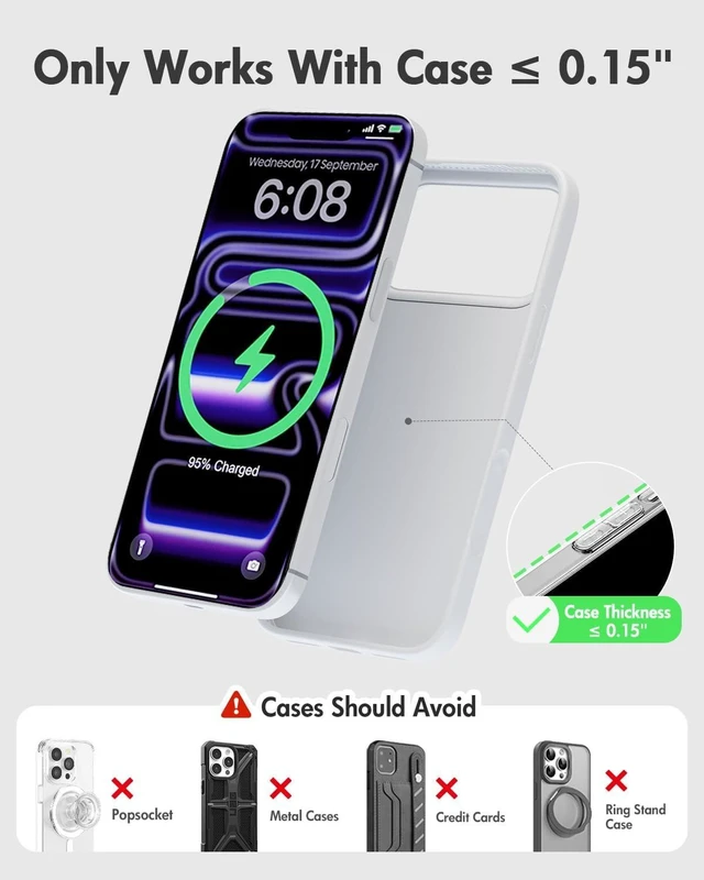 Alt view image 3 of 7 - Wireless Charger iPhone Charging Station for Multiple Devices