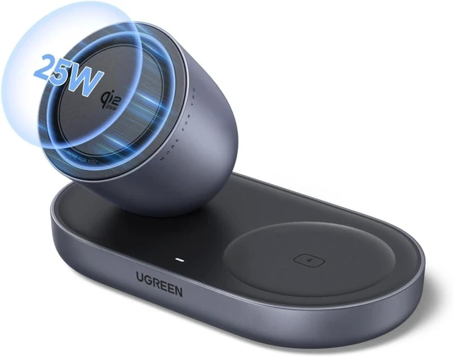 Main image of Qi2.2 25W 2-in-1 Magnetic Wireless Charging Station