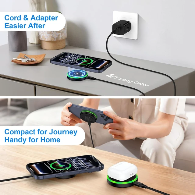 Alt view image 4 of 7 - 25W MagSafe Wireless Charger for Galaxy S26 Ultra S26+ S26 S25 S24