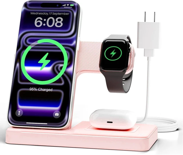 Main image of Wireless Charger iPhone Charging Station for Multiple Devices