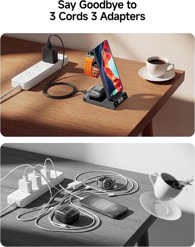 Alt view image 5 of 7 - 3 in 1 Wireless Charger for Galaxy S26 Ultra Galaxy Watch 8 Buds