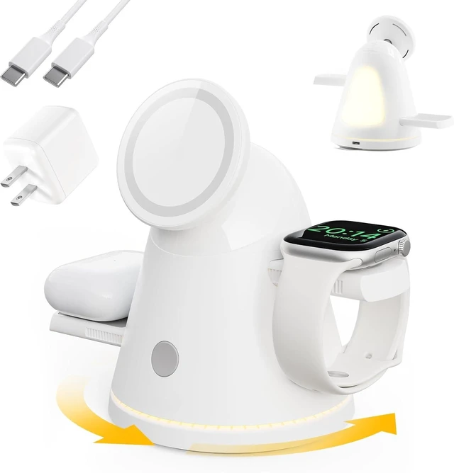 Main image of 4?in?1 Wireless Charging Station with Night Light for &
