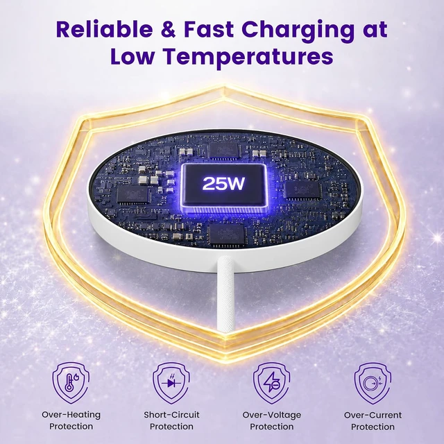 Alt view image 5 of 7 - MagSafe 25W Wireless Charger for Magnetic Fast Charging Pad