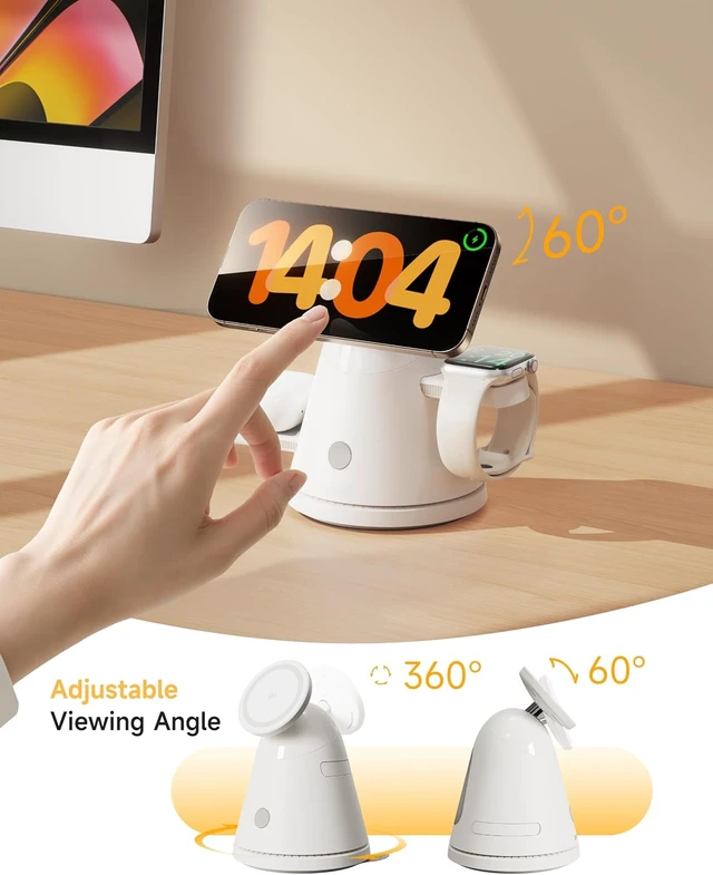 Alt view image 5 of 7 - 4?in?1 Wireless Charging Station with Night Light for &