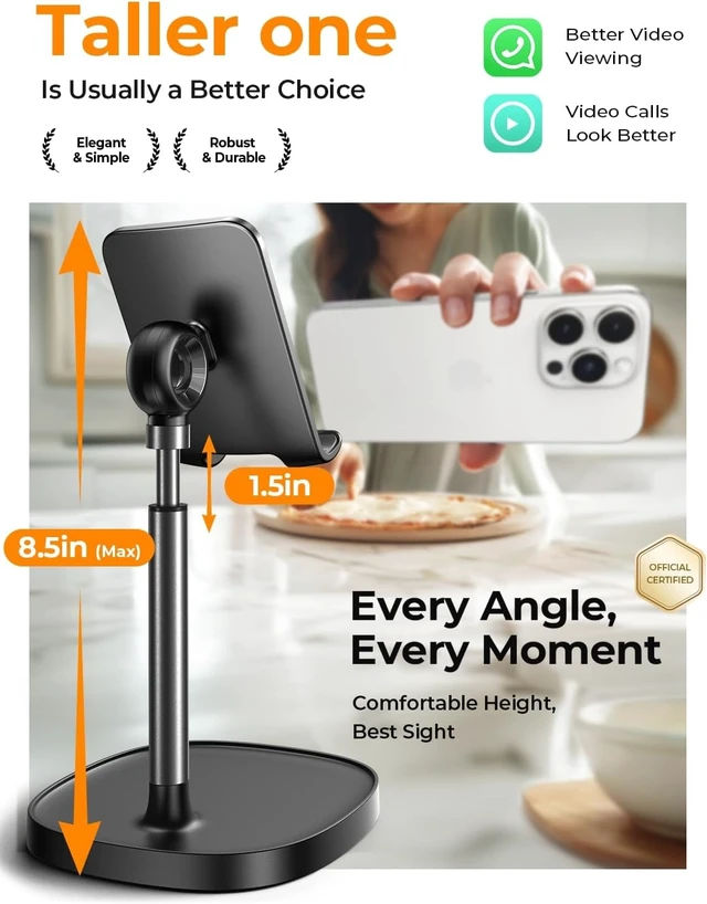 Alt view image 3 of 7 - Cell Phone Stand Phone Holder for Desk Office Decor Gadgets for Men