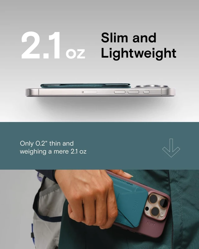 Alt view image 2 of 7 - Magnetic Wallet Stand Compatible with iPhone 18/17/16/15/14/13 Series Angle Adjustment Magsafe Compatible MOVAS Phone Stand