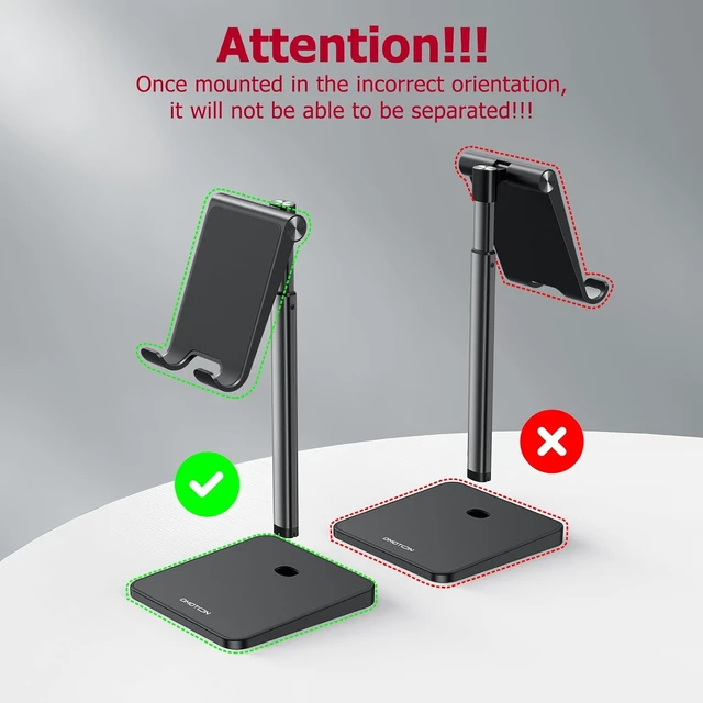 Alt view image 2 of 7 - CA02 Cell Phone Stand with Charging Hole for Desk Lightweight Black