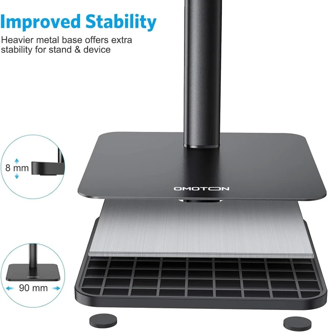 Alt view image 4 of 7 - CA02 Cell Phone Stand with Charging Hole for Desk Lightweight Black