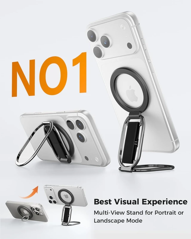 Alt view image 2 of 7 - for MagSafe Phone Grip Kickstand Magnetic Phone Ring Holder