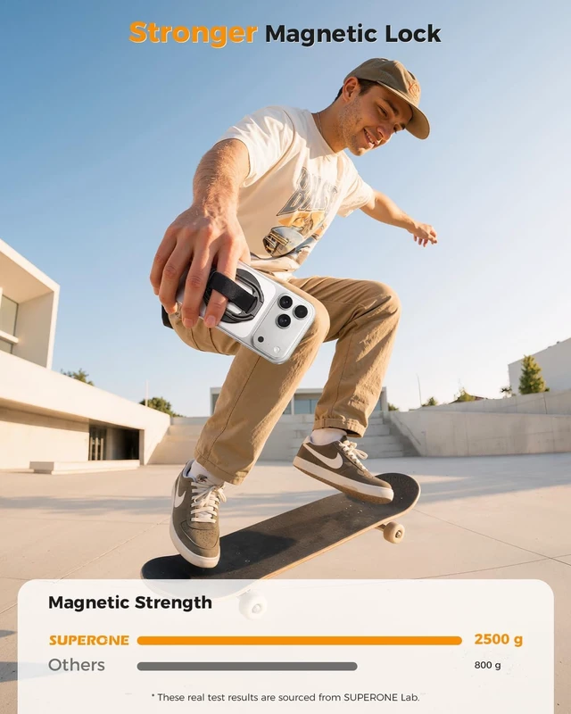 Alt view image 3 of 7 - for MagSafe Phone Grip Kickstand Magnetic Phone Ring Holder