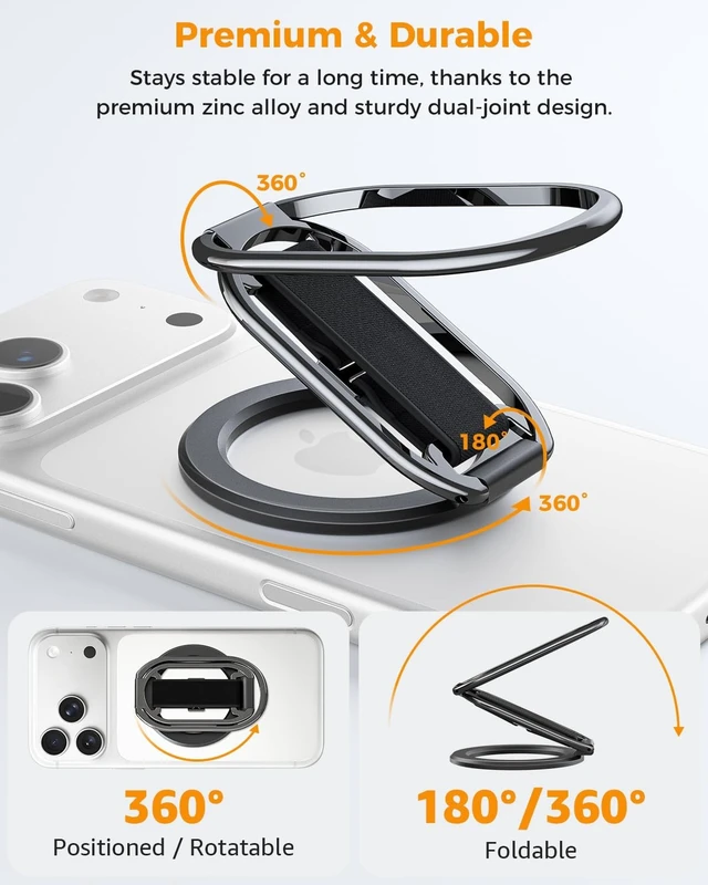 Alt view image 5 of 7 - for MagSafe Phone Grip Kickstand Magnetic Phone Ring Holder