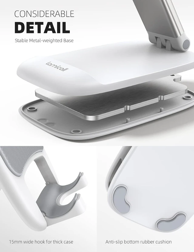 Alt view image 6 of 7 - White Cell Phone Stand for Desk Phone Holder