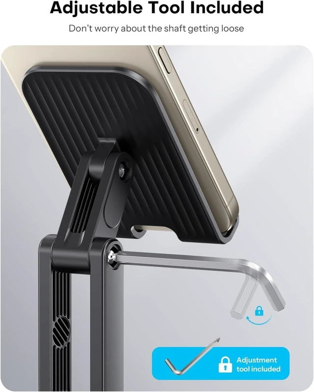 Alt view image 3 of 7 - Cell Phone Stand for Desk 2 Pack Adjustable Foldable Phone Holder