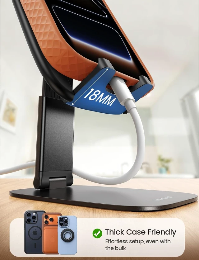 Alt view image 3 of 7 - Ultra-Thin Foldable Cell Phone Stand for Desk