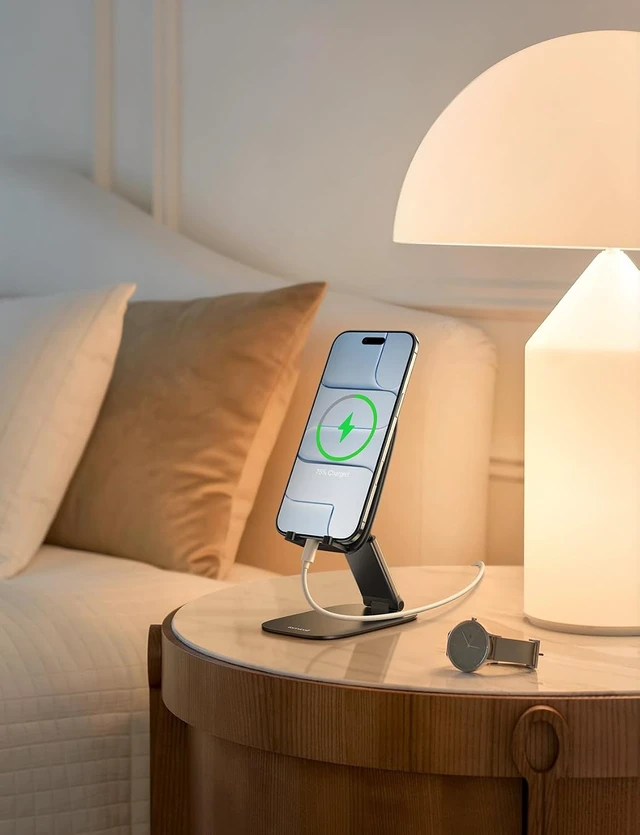 Alt view image 7 of 7 - Ultra-Thin Foldable Cell Phone Stand for Desk