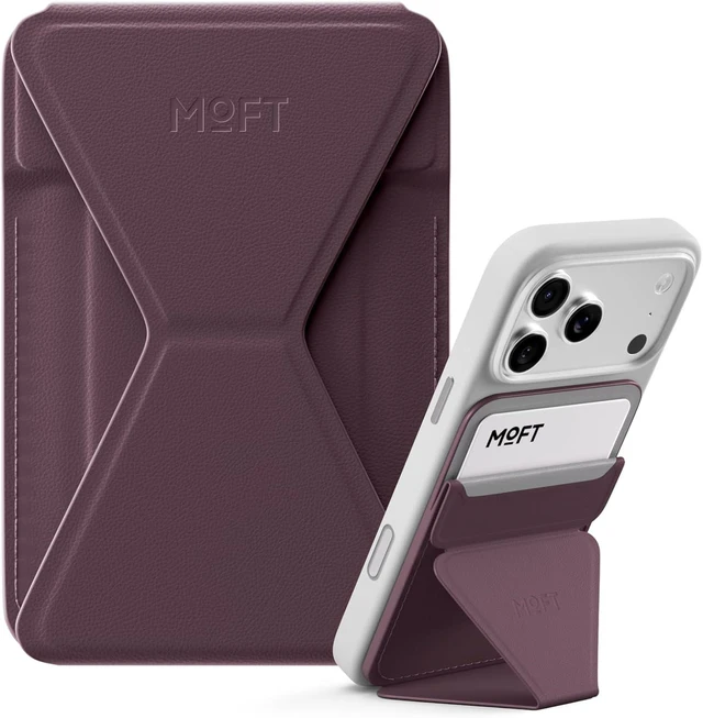 Main image of Magnetic Wallet Stand Compatible with iPhone 18/17/16/15/14/13 Series Angle Adjustment Magsafe Compatible MOVAS Phone Stand