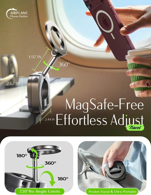 Alt view image 2 of 7 - Airplane Travel Essentials kitchen Tool Airplane Phone Holder Desk