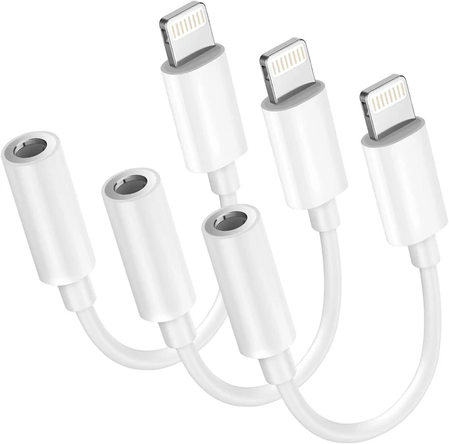 Main image of 3-Pack Lightning to 3.5mm Adapter MFi Certified Hi-Fi DAC Audio Dongle