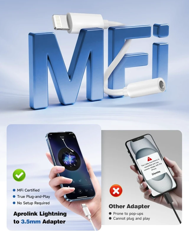 Alt view image 4 of 7 - 3-Pack Lightning to 3.5mm Adapter MFi Certified Hi-Fi DAC Audio Dongle