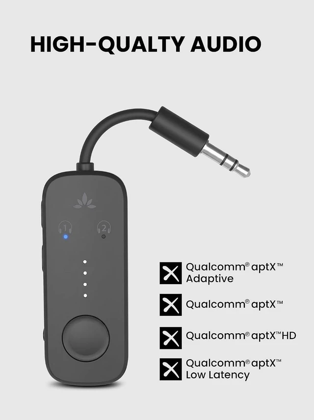Alt view image 4 of 7 - Relay - Airplane Bluetooth Adapter for 2 AirPods or Headphones
